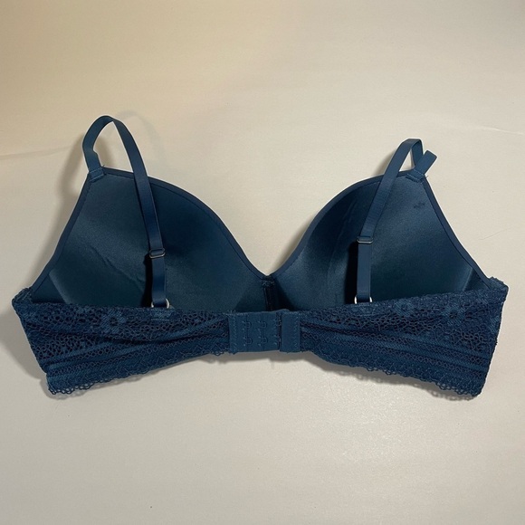 Lucky Brand Blue Wire-Free Lace Back Bra - Picture 4 of 4